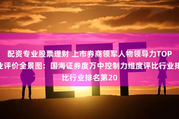 配资专业股票理财 上市券商领军人物领导力TOP榜丨同业评价全景图：国海证券度万中控制力维度评比行业排名第20